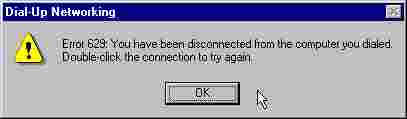error 629 device dial-up